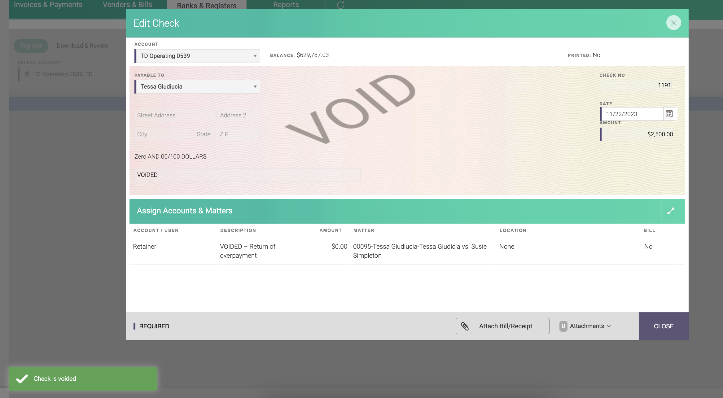How do I void a check? – CARET Legal