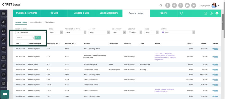 Open Submenu for Filter Date