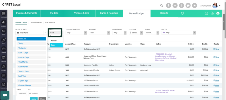Select Accounting Basis